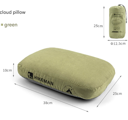 Green Ergonomic Memory Foam Travel Pillow for Neck Support - Portable & Compact for Camping, Flights, and Napping Tristar Online