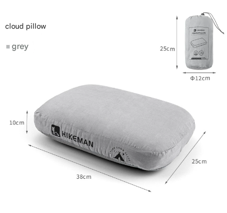 Grey Ergonomic Memory Foam Travel Pillow for Neck Support - Portable & Compact for Camping, Flights, and Napping Tristar Online