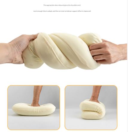 Grey Ergonomic Memory Foam Travel Pillow for Neck Support - Portable & Compact for Camping, Flights, and Napping Tristar Online