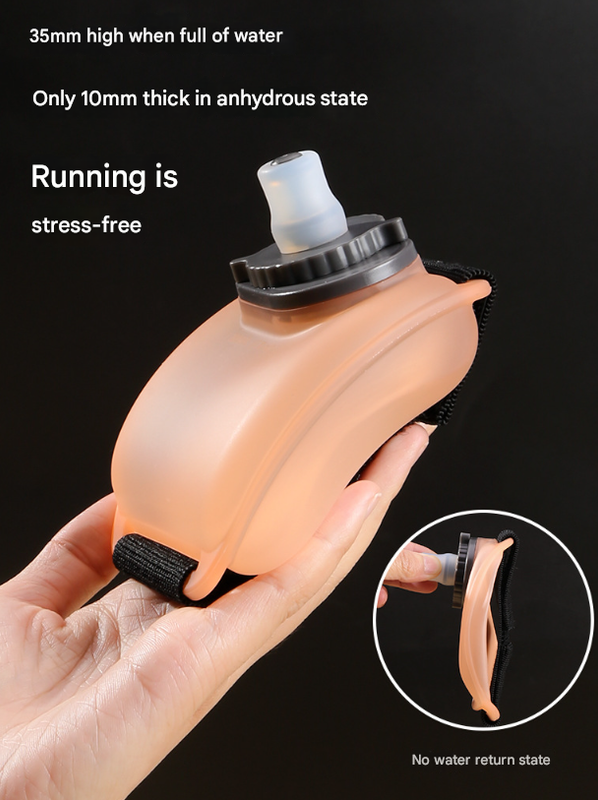 2-Pices Orange Ergonomic Wearable Hydration Flask - Hands-Free Wrist Water Bottle for Running & Sports Tristar Online
