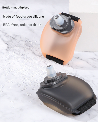 2-Pices Orange Ergonomic Wearable Hydration Flask - Hands-Free Wrist Water Bottle for Running & Sports Tristar Online
