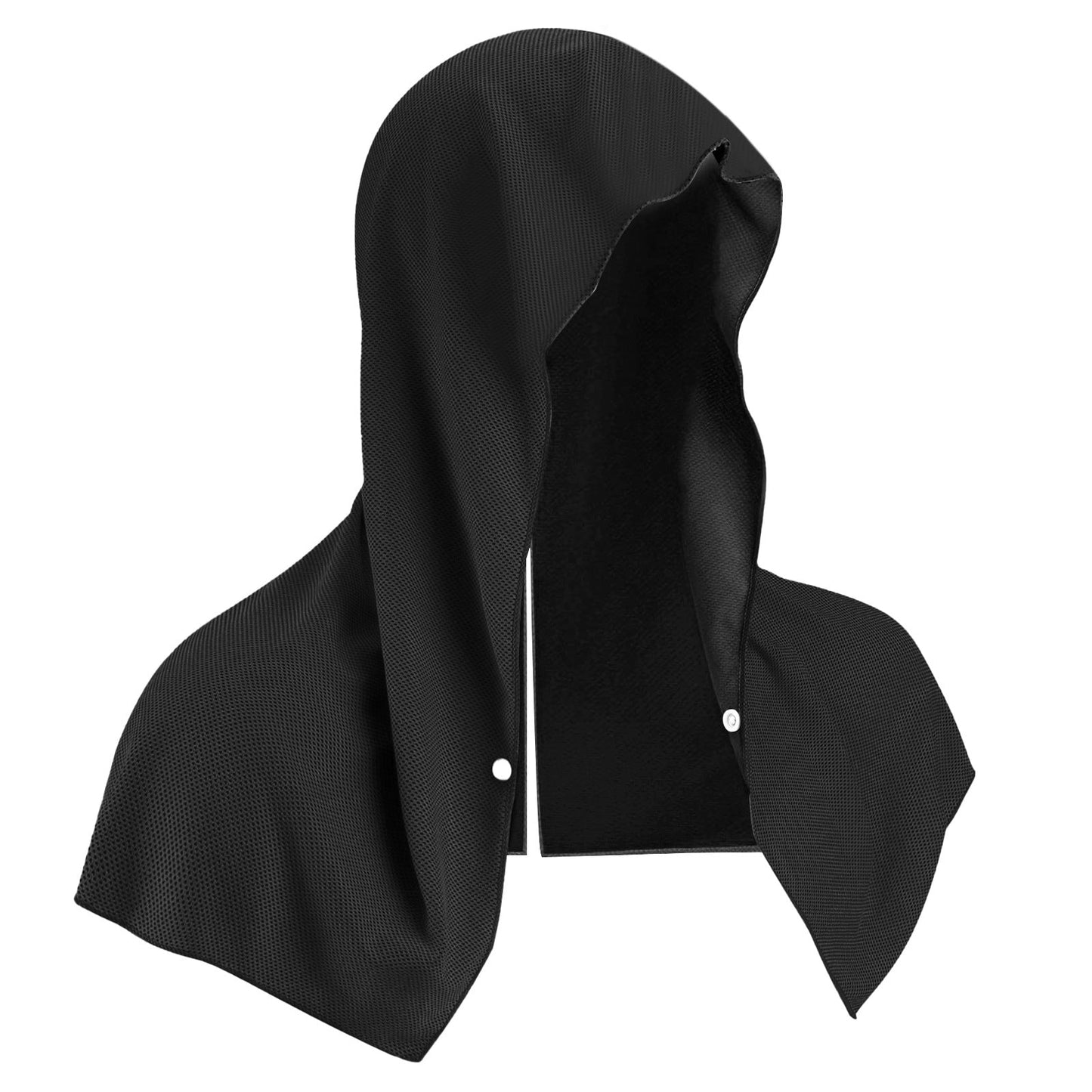 Black 5-Pack Instant Cooling Towel Set - UPF Sun Protection Hooded Ice Towels for Sports & Outdoor Activities Tristar Online