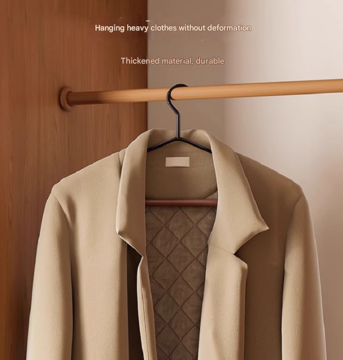 Premium Solid Wood Clothes Hangers Set of 6 - Wide Shoulder Non-Slip Suit Hangers Tristar Online