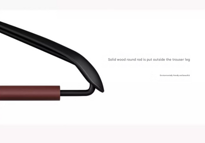 Premium Solid Wood Clothes Hangers Set of 6 - Wide Shoulder Non-Slip Suit Hangers Tristar Online