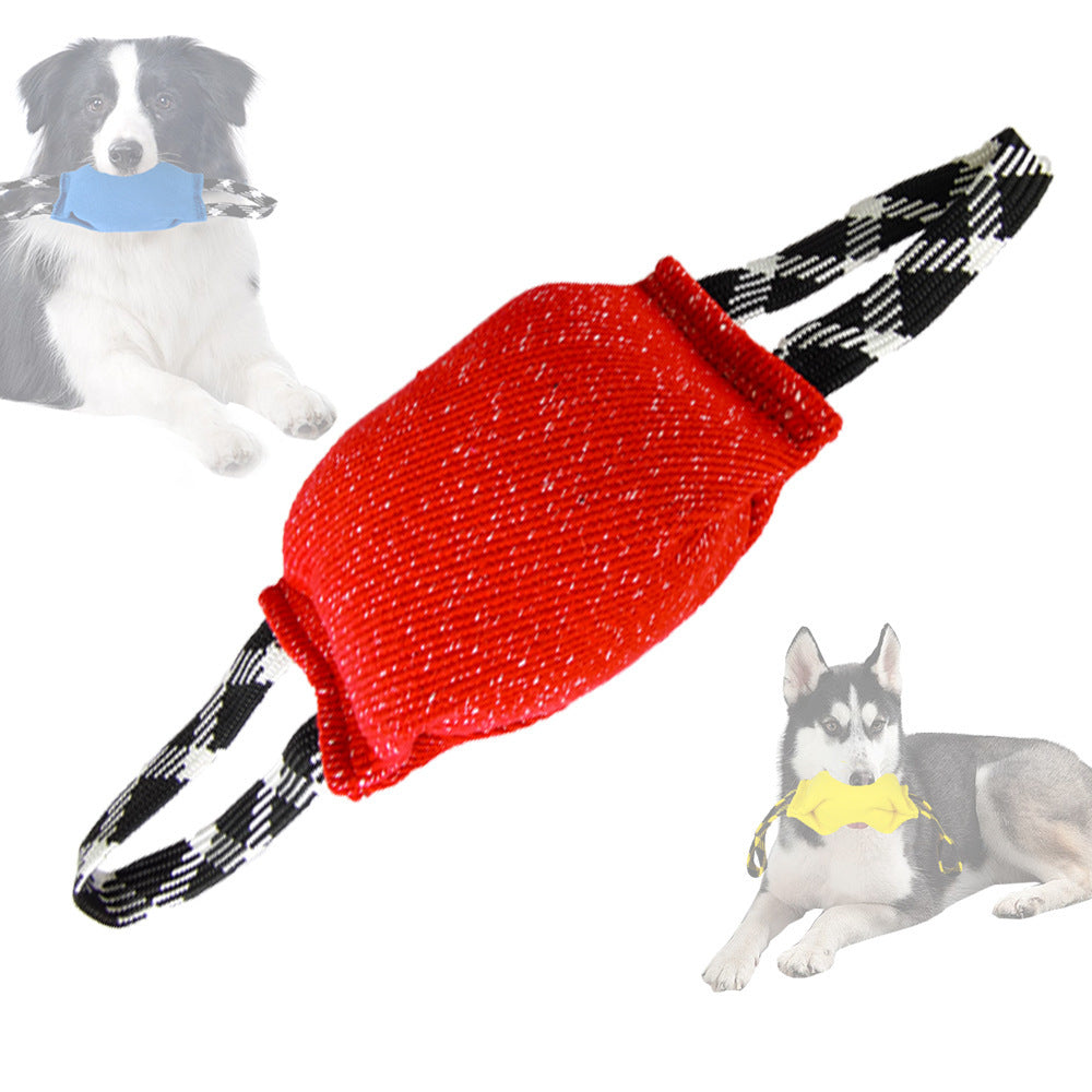 Red Durable Dog Tug Toy with 2 Handles - Interactive Bite Pillow for Training & Tug of War Tristar Online