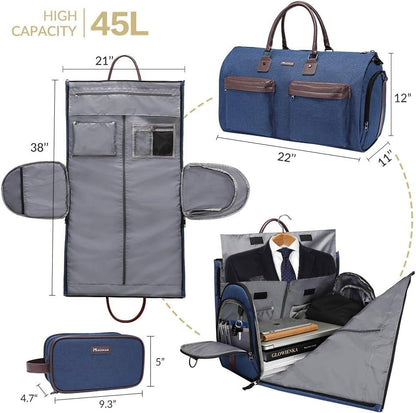 Dark Blue 45L Garment Duffel Bag - Men's Travel Suit Bag - Carry On Weekender Tristar Online