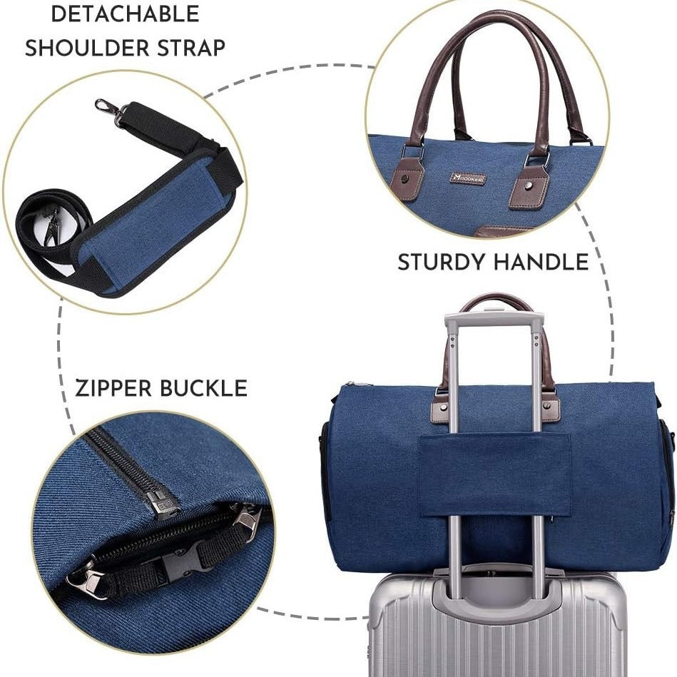 Grey 45L Garment Duffel Bag - Men's Travel Suit Bag - Carry On Weekender Tristar Online