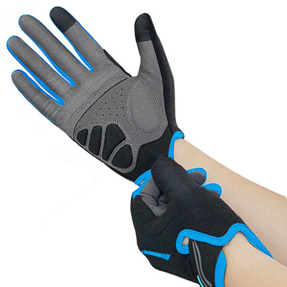 XL Blue Unisex Full-Finger Cycling Gloves - Padded Shock-Absorbing & Anti-Slip Grip for MTB & Road Biking Tristar Online