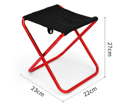 Small Red Ultralight Portable Folding Camping Stool - Compact Aluminum Chair for Hiking, Fishing & Outdoor Events Tristar Online