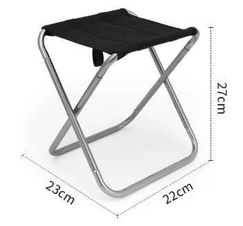 Small Grey Ultralight Portable Folding Camping Stool - Compact Aluminum Chair for Hiking, Fishing & Outdoor Events Tristar Online