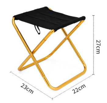 Small Gold Ultralight Portable Folding Camping Stool - Compact Aluminum Chair for Hiking, Fishing & Outdoor Events Tristar Online