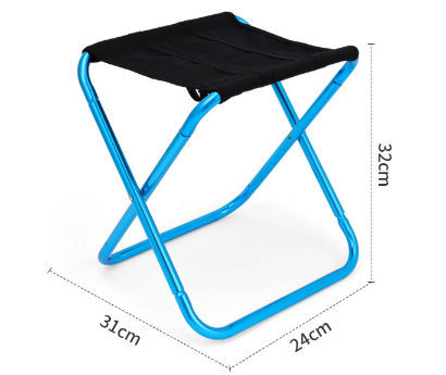 Big Blue Ultralight Portable Folding Camping Stool - Compact Aluminum Chair for Hiking, Fishing & Outdoor Events Tristar Online