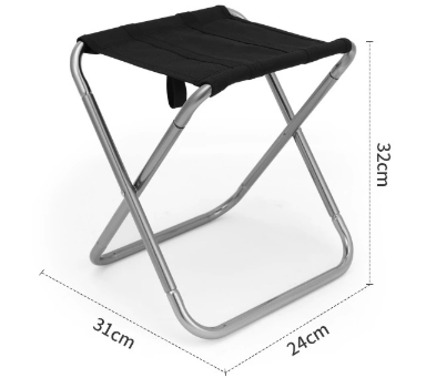Big Grey Ultralight Portable Folding Camping Stool - Compact Aluminum Chair for Hiking, Fishing & Outdoor Events Tristar Online