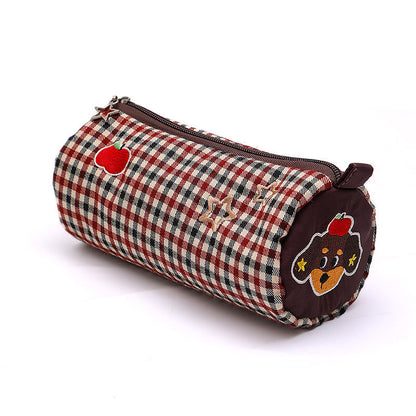 Coffee Vibrant Color Block Pencil Case - Large Capacity Stationery Organizer for School & Office Tristar Online