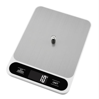 White Slim Digital Kitchen Scale - High Precision Stainless Steel Food Scale for Baking & Cooking(5kg) Tristar Online