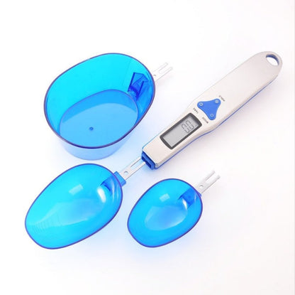 Blue High Precision Digital Spoon Scale - Electronic Measuring Scoop with 3 Heads for Kitchen & Baking(300g) Tristar Online