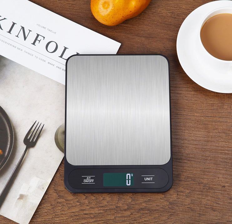 Black Slim Digital Kitchen Scale - High Precision Stainless Steel Food Scale for Baking & Cooking(10kg) Tristar Online