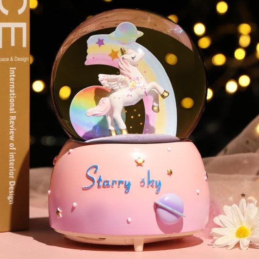Enchanting Unicorn Snow Globe Music Box - Magical Starry Sky Musical Gift for Girls Tristar Online