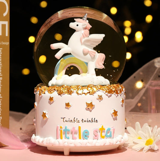 Enchanting Unicorn Snow Globe Music Box - Magical Starry Sky Musical Gift for Girls Tristar Online