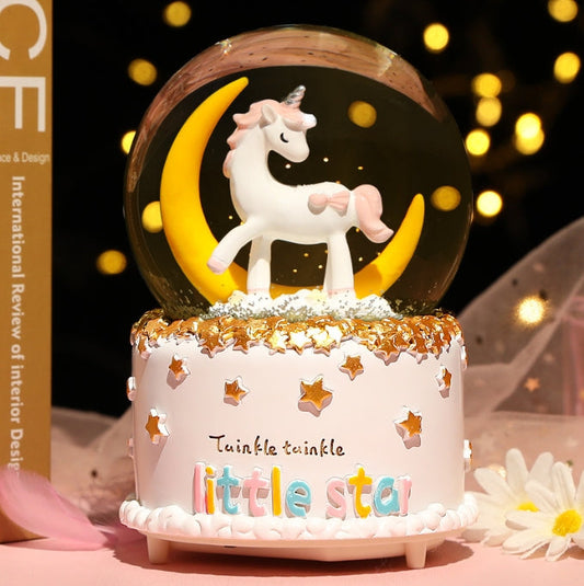 Enchanting Unicorn Snow Globe Music Box - Magical Starry Sky Musical Gift for Girls Tristar Online