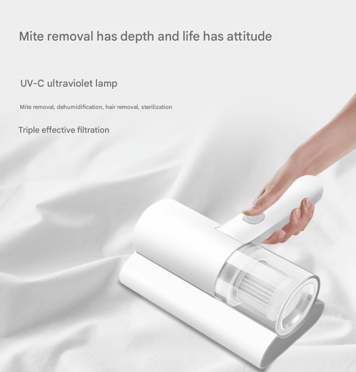 Cordless UV-C Dust Mite Vacuum - Lightweight Handheld Cleaner with HEPA Filtration for Mattresses, Sofas, and Upholstery(3.7V) Tristar Online