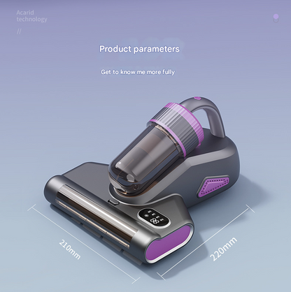 Purple Advanced Cordless UV-C Dust Mite Vacuum - Handheld Cleaner with Hot Air, Pulsating Pads & LED Display Tristar Online