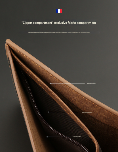 2-Piece Black Men's Vintage Style Bifold Wallet | High-Capacity PU Leather with Removable Card Holder & Zip Coin Pocket Tristar Online