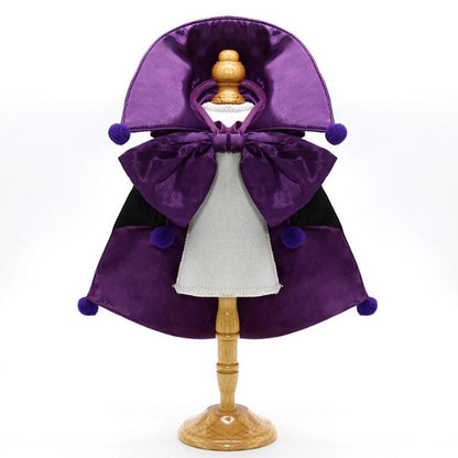 Purpie Regal Vampire Pet Cape | Halloween & Christmas Costume Cloak with Bow & Pom-Poms for Dogs and Cats(Size M) Tristar Online