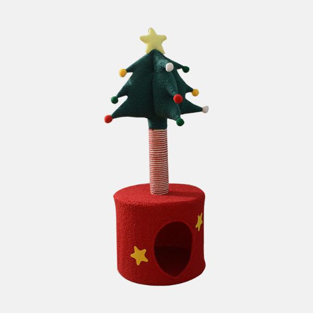 Festive Christmas Tree Cat Scratcher & Condo | 2-in-1 Sisal Post with Cozy Hideaway Bed Tristar Online