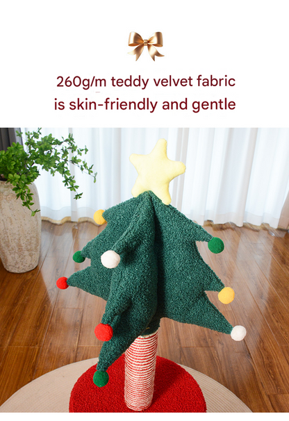 Festive Christmas Tree Cat Scratcher & Condo | 2-in-1 Sisal Post with Cozy Hideaway Bed Tristar Online