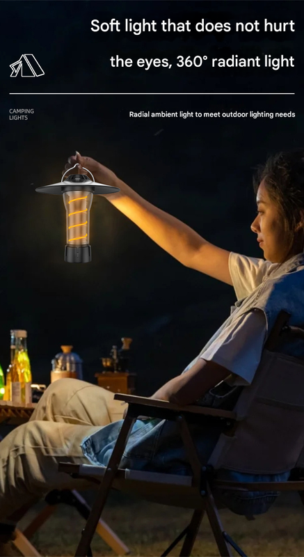 Vintage Lighthouse LED Camping Lantern | 5-Mode Rechargeable Light with Tripod Tristar Online