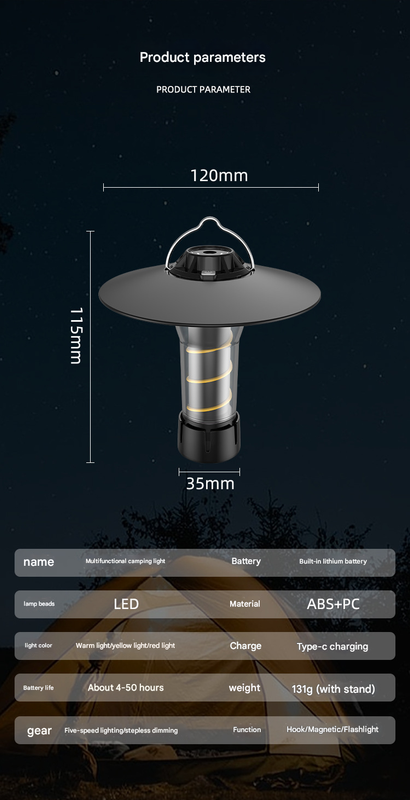 Vintage Lighthouse LED Camping Lantern | 5-Mode Rechargeable Light with Tripod Tristar Online
