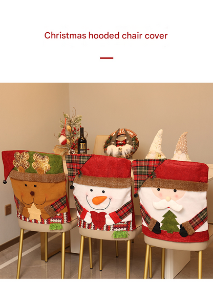 Festive Christmas Dining Chair Covers | Santa, Snowman & Reindeer Character Slipcovers Tristar Online
