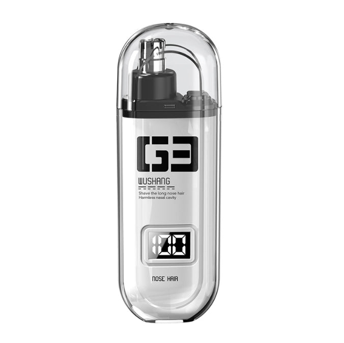 White Painless Electric Nose & Ear Hair Trimmer - USB-C Rechargeable Grooming Tool with LED Battery Display for Men and Women Tristar Online