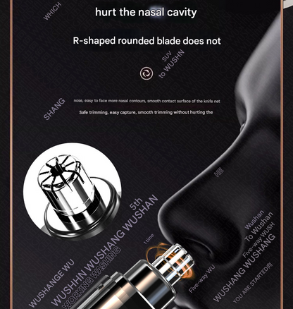 Black Painless Electric Nose & Ear Hair Trimmer - USB-C Rechargeable Grooming Tool with LED Battery Display for Men and Women Tristar Online