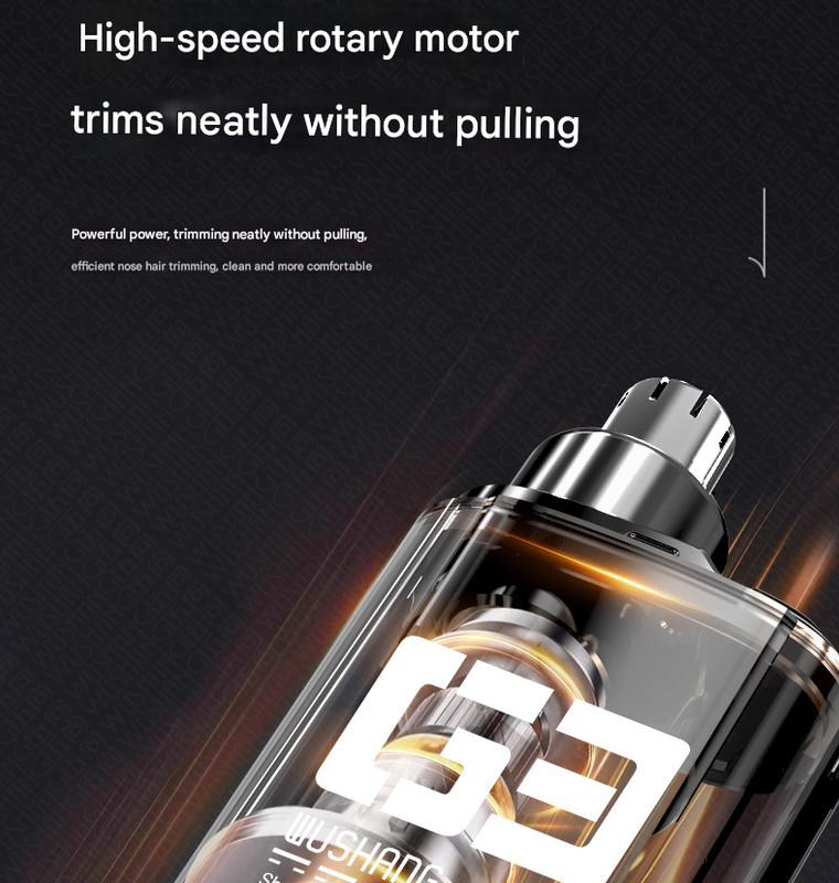 Black Painless Electric Nose & Ear Hair Trimmer - USB-C Rechargeable Grooming Tool with LED Battery Display for Men and Women Tristar Online