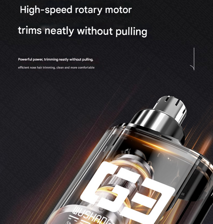 Black Painless Electric Nose & Ear Hair Trimmer - USB-C Rechargeable Grooming Tool with LED Battery Display for Men and Women Tristar Online