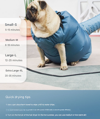 Portable Pet Grooming Dryer Bag - Hands-Free Quick-Drying Coat for Dogs & Cats After Bath(Size XL) Tristar Online