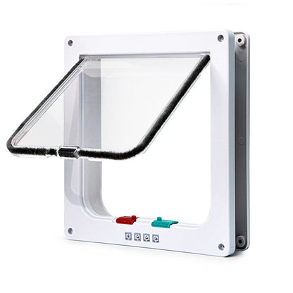 Secure 4-Way Locking Pet Door for Cats & Small Dogs - Easy Access Flap for Doors, Walls & Glass(Size S) Tristar Online