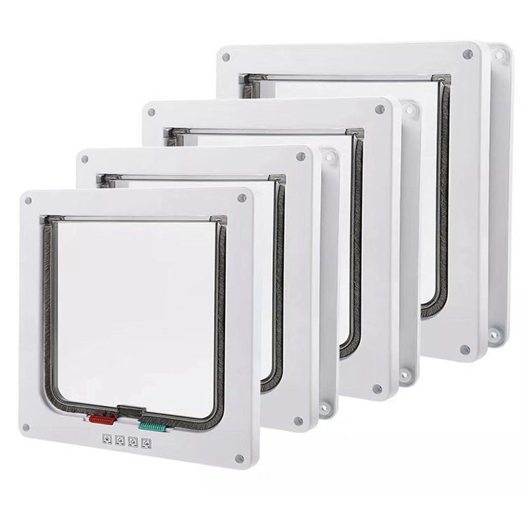 Secure 4-Way Locking Pet Door for Cats & Small Dogs - Easy Access Flap for Doors, Walls & Glass(Size S) Tristar Online
