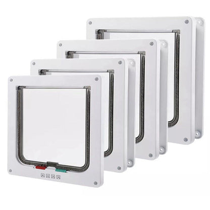 Secure 4-Way Locking Pet Door for Cats & Small Dogs - Easy Access Flap for Doors, Walls & Glass(Size S) Tristar Online