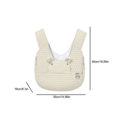 Khaki Hands-Free Quilted Pet Carrier Sling - Soft & Comfortable Front Pack for Small Dogs and Cats Tristar Online