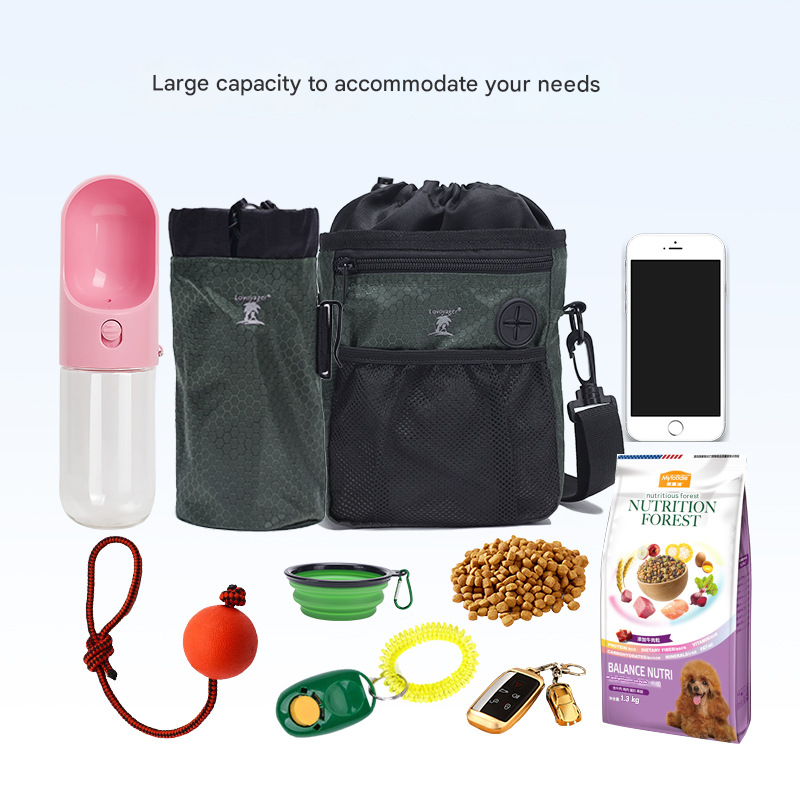 Multi-Functional Dog Training Pouch - Hands-Free Treat & Kibble Bag with Poop Bag Dispenser Tristar Online