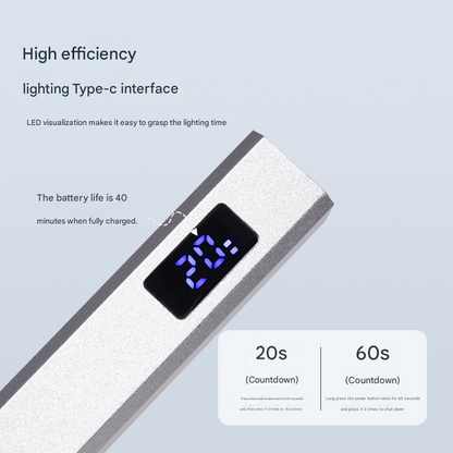 Rose gold Handheld UV LED Nail Curing Pen - Portable USB-C Rechargeable Light for Fast-Drying Gel Polish & Nail Art Tristar Online