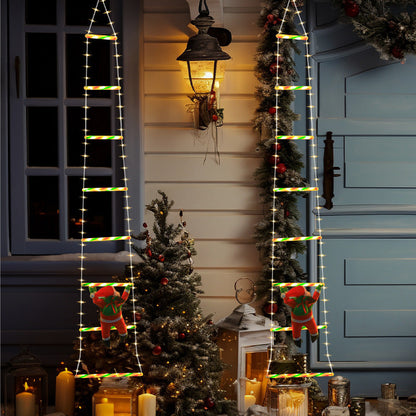 Festive Climbing Santa LED Ladder Light - USB Powered Outdoor Christmas Hanging Decoration with Remote(1.7m) Tristar Online