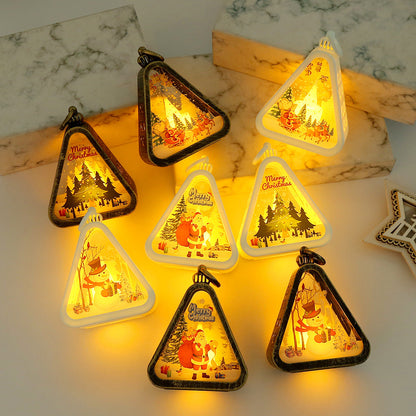 White Snowman Charming Christmas Scene Mini Lanterns (Set of 3) - Battery Operated LED Lights for a Cozy Holiday Glow Tristar Online