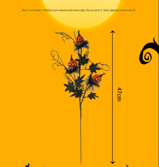 Halloween Black Twig & Pumpkin Stems (2-Pack) - Artificial Floral Picks for Spooky Arrangements Tristar Online