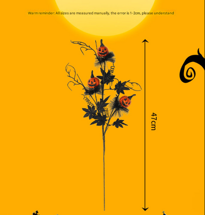 Halloween Black Twig & Pumpkin Stems (2-Pack) - Artificial Floral Picks for Spooky Arrangements Tristar Online
