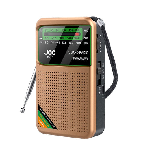 Golden JOC TG-77 Multi-Band Rechargeable Radio for Seniors - Automatic Channel Search, FM/AM/SW Bands Tristar Online