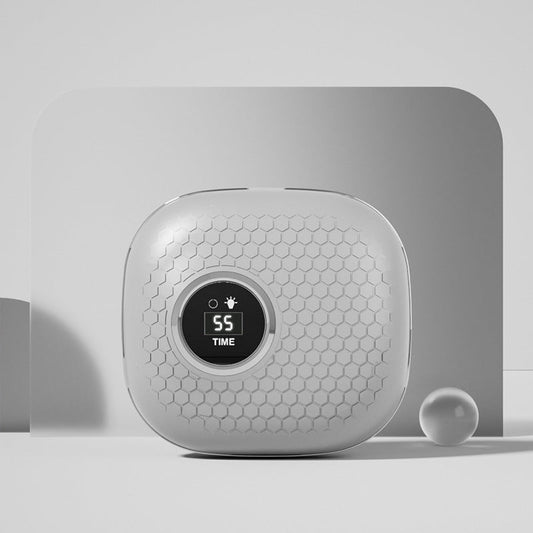 Grey Portable Ultrasonic Contact Lens Cleaner - Automatic Electric Cleaning Case with LED Makeup Mirror, USB Rechargeable for Travel & Home Tristar Online